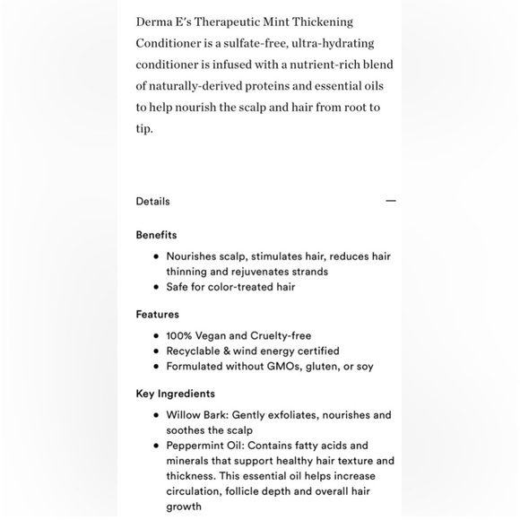 🌺FREE ~ DERMA E THICKENING Shampoo & Conditioner DUO ~ Sample - Picture 6 of 8